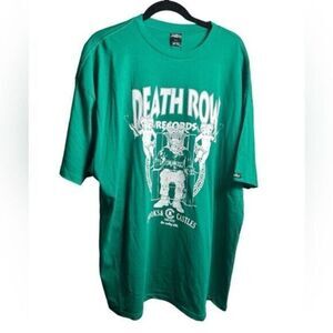NWT Crooks & Castles Green Death Row Records Graphic Short Sleeve Tee Shirt- 2XL